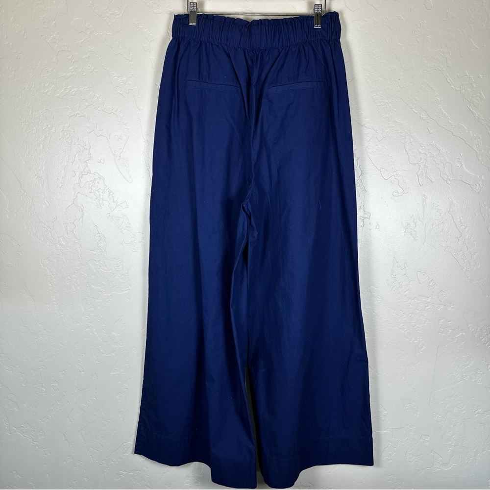 Anthropologie Maeve Skirty Utility Wide Leg Pull on Navy Blue Trousers/Pants NWT - Picture 9 of 10